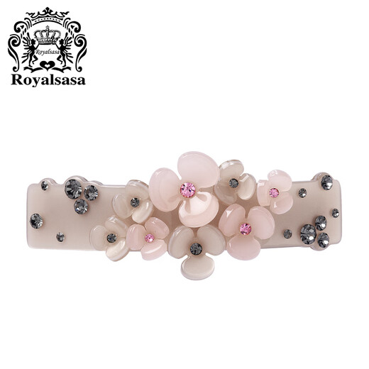 Royal sasa Royal Sasa headdress ponytail hair clip one-line chuck hair accessories imitation crystal horizontal clip spring clip hair clip hair clip hair card