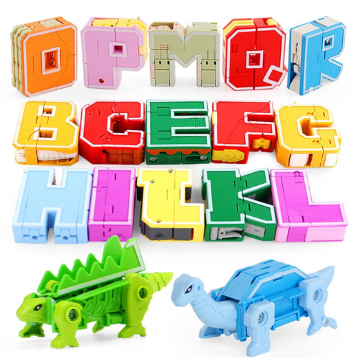BEIJI BAINGESK DIGITAL DIGITAL STRANDATORATION TRANSWORDATION KING KING KING ALPHANUMEREISCHER BUCH Block Kombination Mecha Roboter Boy Geschenk 6-12 Jahre Brief Transformation Roboter (26 Buchstaben)