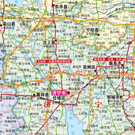 
Shandong Map HD paper version 2025 administrative region traffic topographic map 1068*749 mm