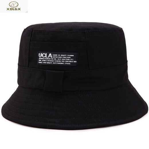 XBLGX spring and autumn hat double-sided fisherman hat anti-1 sunshade hat for men and women same style foldable small hat basin hat khaki color one size 58cm