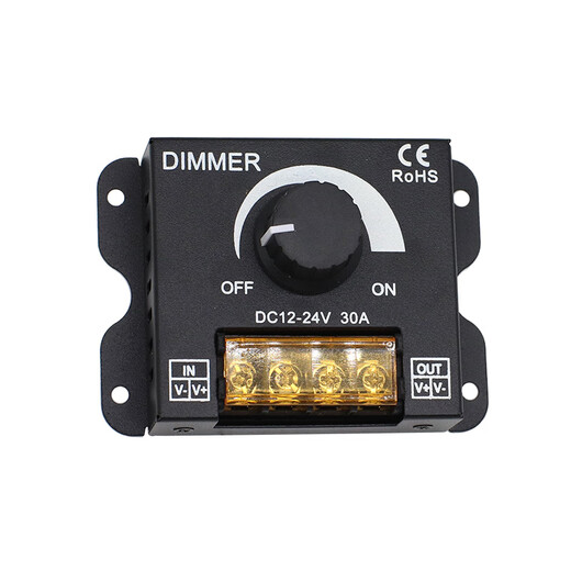 LED dimmer lamp with luminous characters brightness adjustment controller 12V24V DC blue remote control stepless dimming manual high-power dimmer
