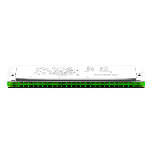 Dunhuang 24-Loch-Polyphonic Mundhononica Retro Green Gitter Silber Cover empfohlen für Anfänger C Key Einführungsleistung
