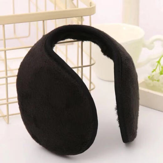 Wing-painted earmuffs winter women's and men's earmuffs ear warm winter cycling earmuffs cute and warm Korean version thickened ear protection anti-freeze black back-worn earmuffs