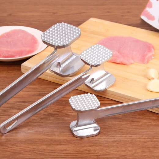 威庆铝合金家用双面敲肉锤 牛排锤松肉锤锌合金肉锤肉锤嫩肉锤 加厚款-大号