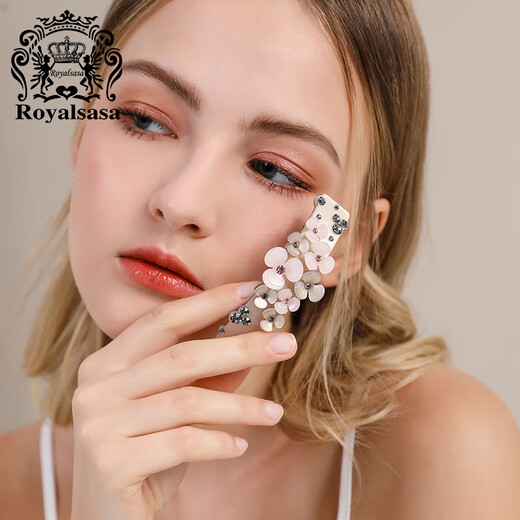 Royal sasa Royal Sasa headdress ponytail hair clip one-line chuck hair accessories imitation crystal horizontal clip spring clip hair clip hair clip hair card
