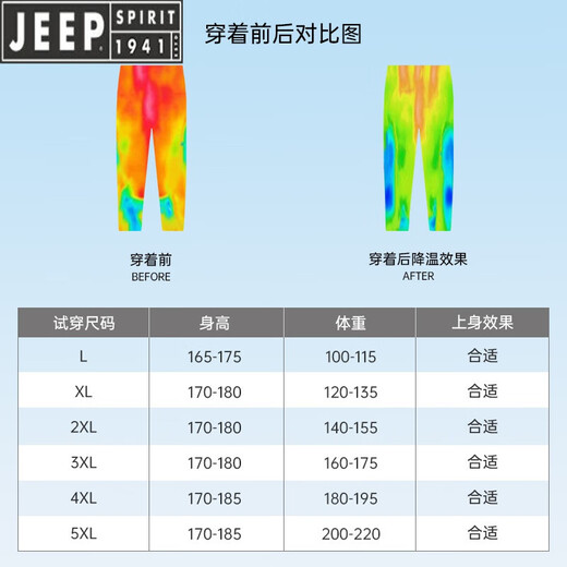 吉普（JEEP）【高档轻奢】男士裤夏季薄款中年冰丝速干裤男款宽松直筒运动长裤 藏青色 2XL 适合140-155斤
