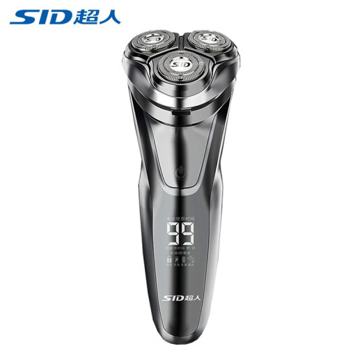 Superman (SID) Men's Electric Shaver Full Body Washable Wet and Dry Dual Shaver 1 Hour Quick Charge 99 Minutes Long Battery Life RS7350 Gunmetal Color