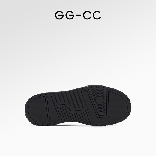 GG-CC [Regreso a The Simple] Genuine Leather Sponge Sponge Cake versátil Panda Zapatos para mujeres Nuevos zapatos informales de tablero G23X9738 Negro 36