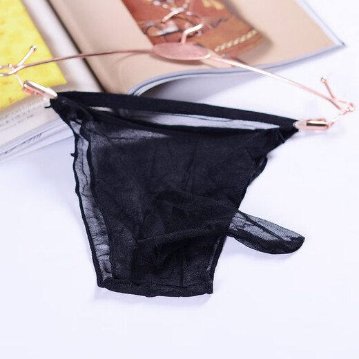 Long Night Sexy Panties Unisex Transparent Panties Men's Sexy Stockings Briefs Men's Thin and Cool Black Stockings Briefs J Set Closed Mouth