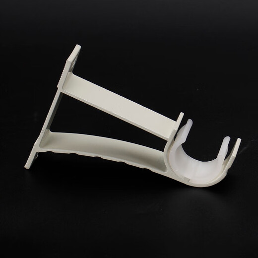 Xinfeiyu top-mounted side-mounted single-rod curtain rod Roman rod accessories bracket seat base shelf bracket rod bracket hook accessories standard milky white double bracket