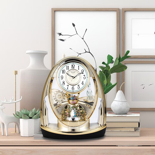 RHYTHM clock living room modern table clock creative silent desk clock bedroom bedside clock decorative watch 31cm 4SG725WR18