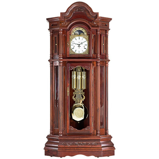 Hense Big Red Rose Machinery Flooring Clock German Movement Clock Living Room Luxury Clock European Watch HG6189 Big Red Rose + German Hemler twelve-sound movement