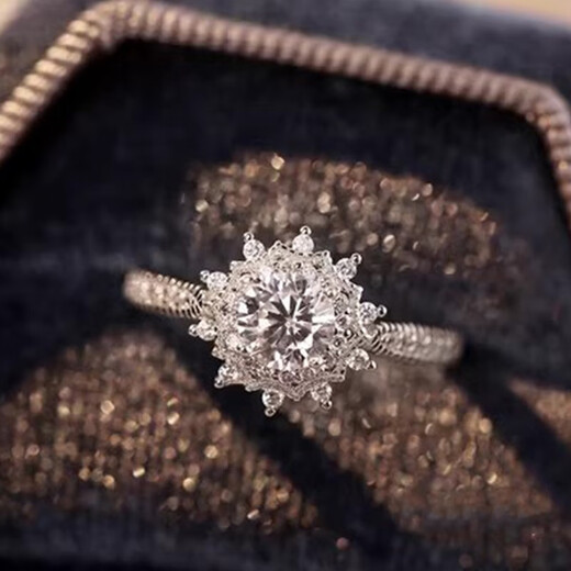 Mansheng wedding ring, a pair of real and fake diamond imitation rings, wedding ceremony props, wedding ring, live proposal ring gift, couple, butterfly gift box