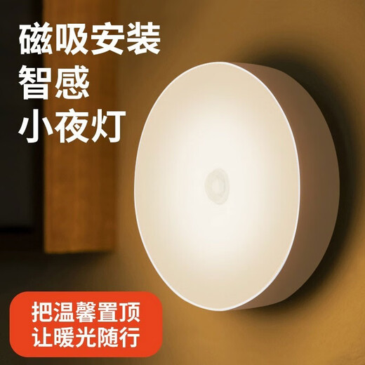 Nuofeng Rechargeable Nighttime Toilet Bathroom Home Aisle Wardrobe Night Light Intelligent Human Body Sensor Night Light Warm Light 4 Pack - Rechargeable Sensor Light