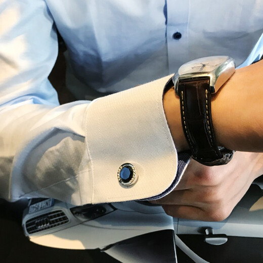 THANKSGALLERY original imported light luxury crystal cufflinks men's business French shirt Swarovski cuff nails custom engraving