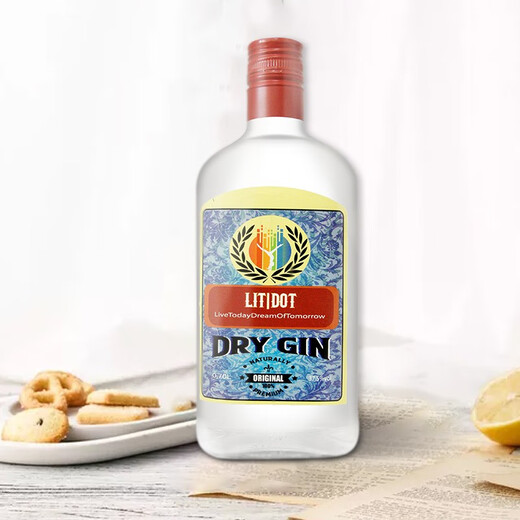利到金酒 LITDOT DRY GIN 杜松子酒琴酒毡酒 德国原装进口 调酒金汤力 金酒 700毫升