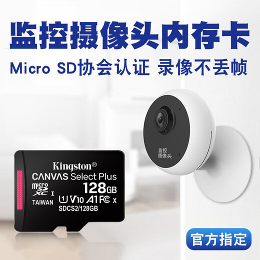 金士顿家用监控门铃摄像头tf存储卡fat32格式高速class10防水耐高温 适用小米360乔安萤石micro sd储蓄卡 金士顿TF卡标配 256G【fat32格式】