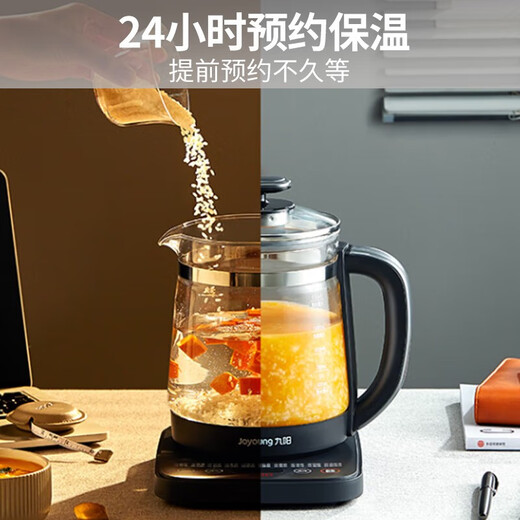 Joyoung Health Pot 1.7L Glass Flower Teapot Tea Maker Teapot One Pot Multi-purpose Boiling and Stewing 11-stage Temperature Control K17D-WY170 1.7L 304 Tea Basket