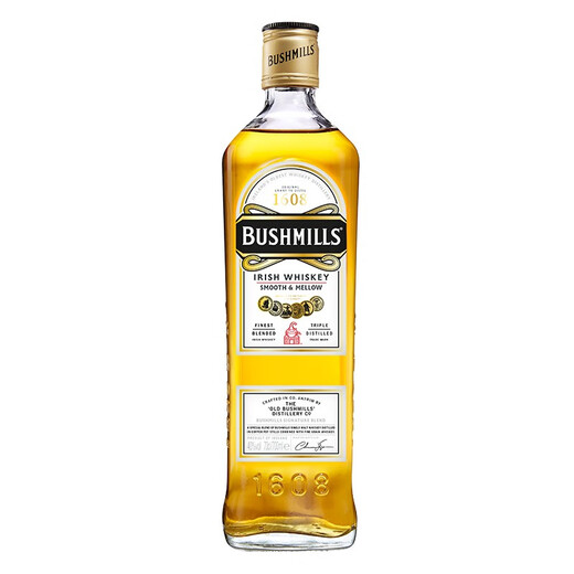 布什米尔（Bushmills）百世醇爱尔兰进口调和型威士忌洋酒黑牌白标红标波本雪莉桶礼盒 白标*1+黑标*1