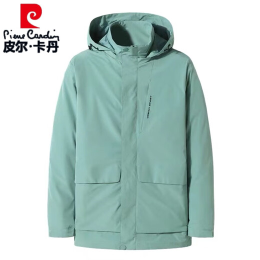 皮尔卡丹（pierre cardin）秋冬胖子大码风衣男加大加肥防风运动上衣肥佬冲锋衣加绒加厚外套 K8207深蓝(薄棉款) XL