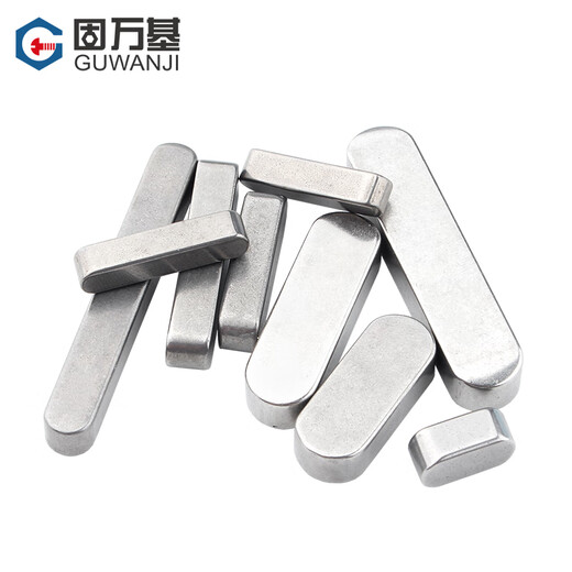 Guwanji 304 stainless steel flat key rounded corner A-type flat key pin square key pin material/GB1096A type square material pin strip M6x6x25 (5 pieces)