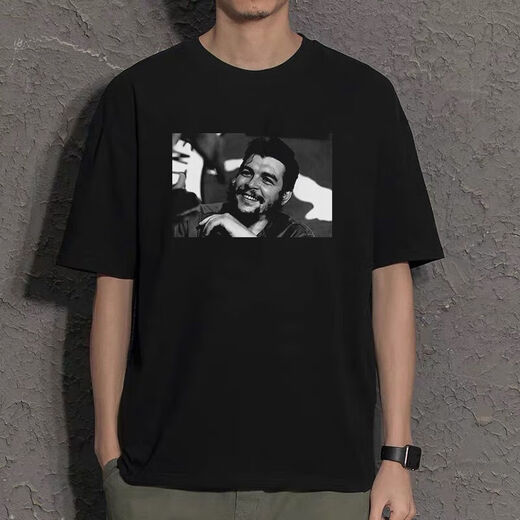 RAFT-Kern ehemaliger sowjetischer T-Shirt geschnitten Guevara periphere kurzärmelige Kleidung Sommer T-Shirt Herren Tee Blume Schöne Weiße D4882 Schnitt Guevara M (110-130) Jin [Jin gleich 0,5 kg]