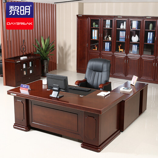 Liming JTH-34 desk painted solid wood veneer boss desk manager desk 2 meters desk 200*100*76cm