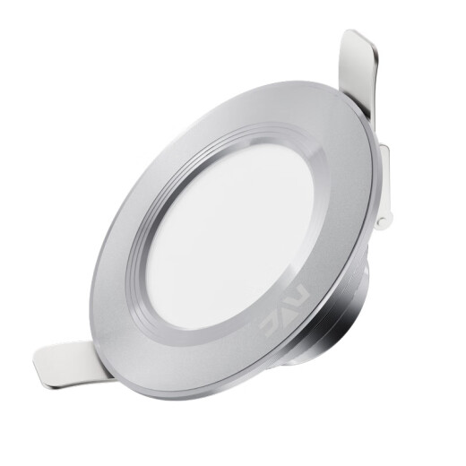 NVC LED downlight living room embedded ceiling light all-aluminum sand silver 4 watts white opening 7-8cm [Green Home]