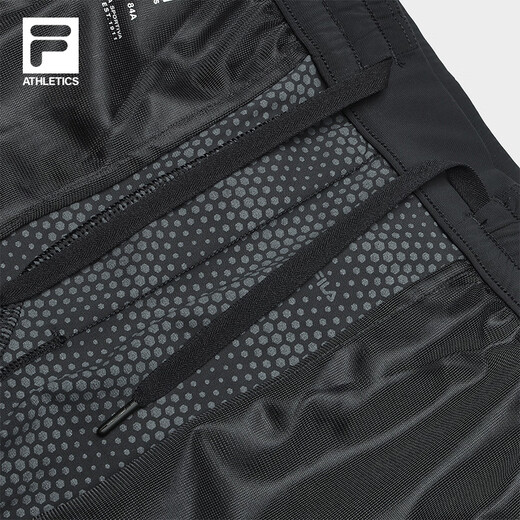 Pantalones de punto para hombres oficiales de FILA en verano Nuevo estilo delgado de protección solar y sensación genial de fitness versátil Pantalones deportivos para hombres Dark Black-Bk XL (180) 88a