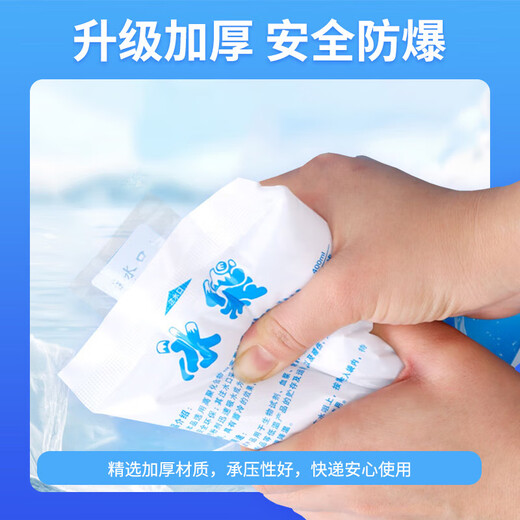 九千谷 保鲜冷藏注水冰袋 降温冰敷袋 冷链快递海鲜加厚保冷冰袋 200ML*100只9742