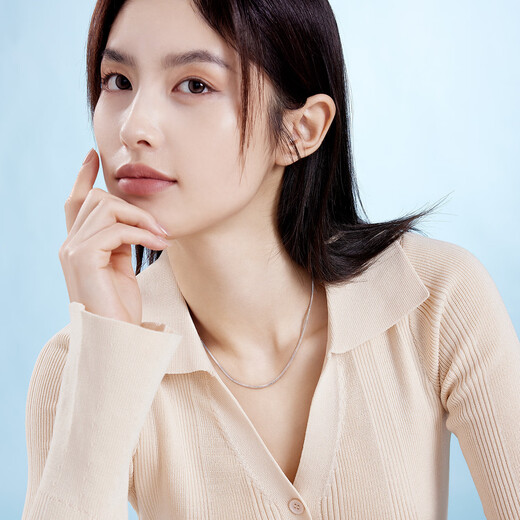 Lukfook Jewelry Platinum 950 Dragon Bone Platinum Necklace Plain Chain Gift Price L04TBPN0028 40cm-6.62g (including labor cost 543 yuan)