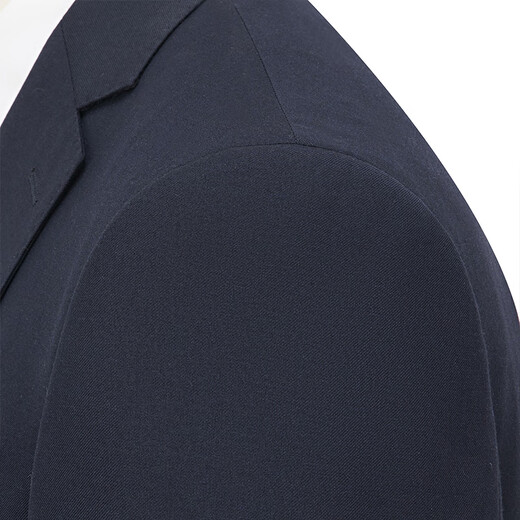 BAROMON wool anti-wrinkle no-iron suit men's complete suit suit business formal attire two-piece professional suit navy blue 170D Please note the size of the trousers