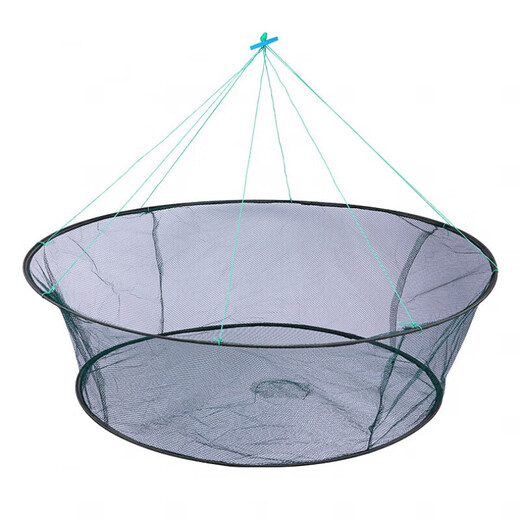 Hailufeng open folding lifting net fishing net shrimp net lobster net fishing net moving net diameter 150 cm bottom diameter 130 (no accessories)