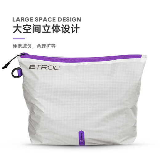 ETROL Bolsa de Almacenamiento de Viaje Impermeable Bolsa para Pasaporte Bolsa para Documentos Bolsa de Inodoro de Maquillaje Ultraligera Resistente al Desgaste Ropa y artículos Diversos Blanco Media Luna-S Talla uno