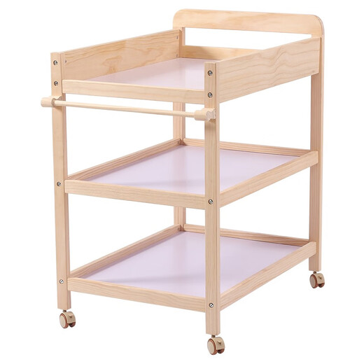 Table de pañales para bebés Doubami Table Touch Table Storage Baby BB Bed Mobile Mobile Madre Solid Wood Tope