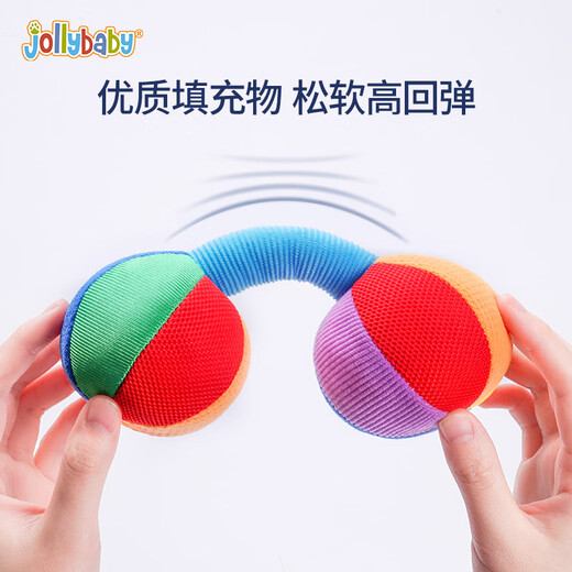 Jollybaby Baby Vision Tracking Baby Handgreifball taktile Wahrnehmung Rasselball Spielzeug – Trainingshanteln – Schwarz und Weiß Rot
