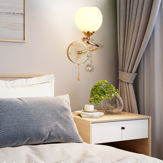 Fengxi Bedside lampe chambre mur suspendu mur de lit de lit lampe de lit de lit de lit d'Europe moderne ledal simple salon mural suspendu 5009 avec interrupteur de 12 watts ampoule