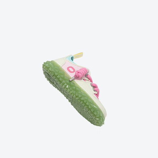 OETZI casual shoes couples new ugly cute canvas shoes with all-match color-blocking thick-soled jelly big head ugly trendy shoes light green/peach red/light blue T24341539 37