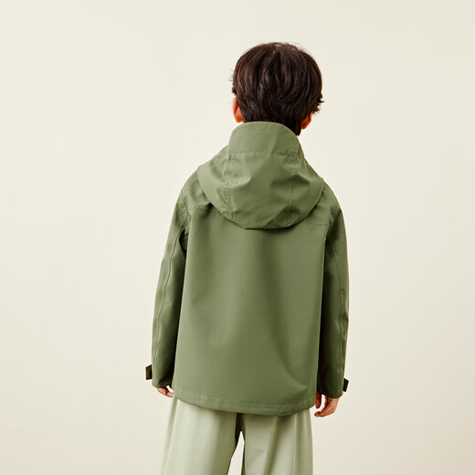 Mini Bala Waterproof and Breathable Autumn New Windproof Waterproof and Breathable Children's Outdoor Jacket for Boys and Girls Military Green 40619 120