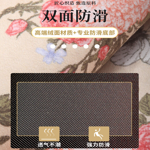 Gu Die sense entrance door mat floor mat household foot mat entrance door American retro entrance door entrance Y-Smiley Ruyan-horizontal version 80*120CM entrance door