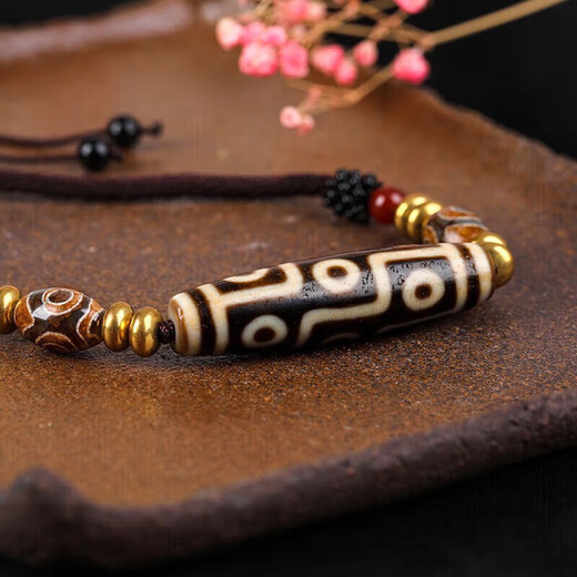 Yanyun jewelry boutique yellow nine-eye dzi bead necklace body pendant chalcedony agate pendant crystal agate jewelry for men and women