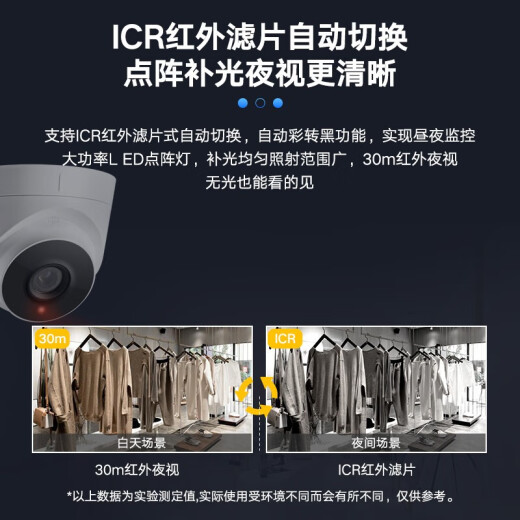 HIKVISION surveillance camera HD coaxial indoor hemisphere conch type 1080P HD camera IP66 waterproof analog tube camera DS-2CE56C3T-IT356C0T-IT3 [720P6mm coaxial hemisphere]