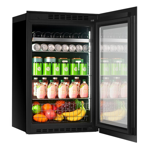 PULADI Seamless Embedded Red Wine Cabinet Constant Temperature Wine Cabinet Embedded Hidden Compressor Wine Tea Refrigerator Touch Open Door Touch Open Door BM-125T Single Temperature Ice Bar 120L