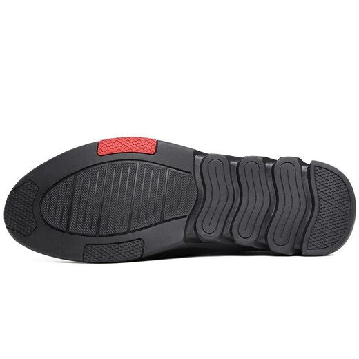 Porturex Men's Shoes Fashion Lace-up Business Casual Leather Shoes British Versatile Light Casual Shoes Men 5699 Black 41