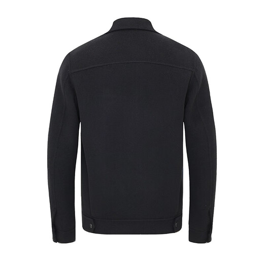 Navigare Italienisch kleines Segelboot reine Wolljacke Herbst und Winter warme Jacke Revers Mode Herren Kurzwollmantel dunkle Nacht L /50