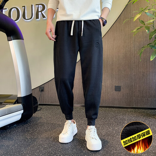 GIOIO summer pants men's sports hoodies loose ties casual pants men's pants Harun thin long pants men's clothing 532 black regular 29 (recommended 105-120 Jin [Jin equals 0.5 kg])