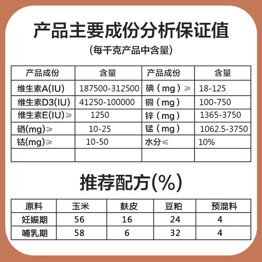 East China Zhengda 4% cow and ewe premix anti-paralysis special cow and sheep breeding feed to increase milk production Special ewe feed 10 get 1 free (11 bags issued)