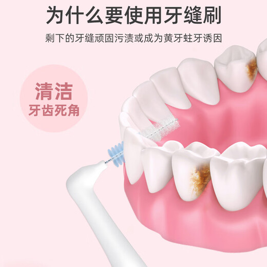 Xiaolu Mama fine tooth interdental cleaning brush imported super fine ssss*20 pack L-shaped interdental brush directly attacks deep-seated tartar