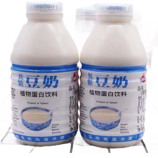 Zhengkang Taiwan imported Zhengkang original pure soy milk drink nutritious breakfast soy milk 330ml bottled pure soy milk low sugar soy milk 330ML*24 bottles