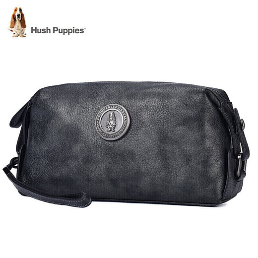 Hush Puppies (cachorros de silencio) Capa de bolso de mano Top Cawhide Gran capacidad Bolso de negocios casual Regalo gris plateado para novio Día de San Valentín